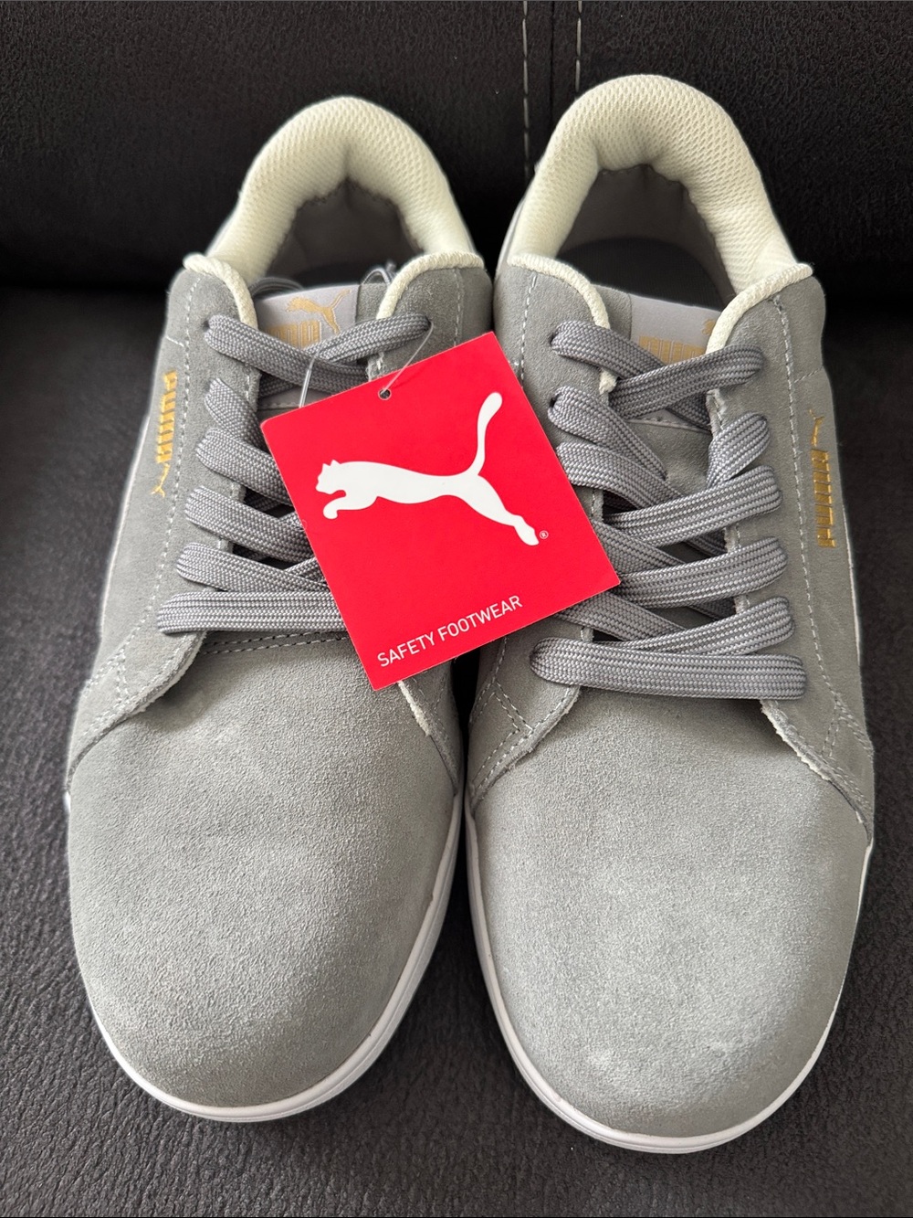 Puma Men’s Gray Suede Safety Shoes